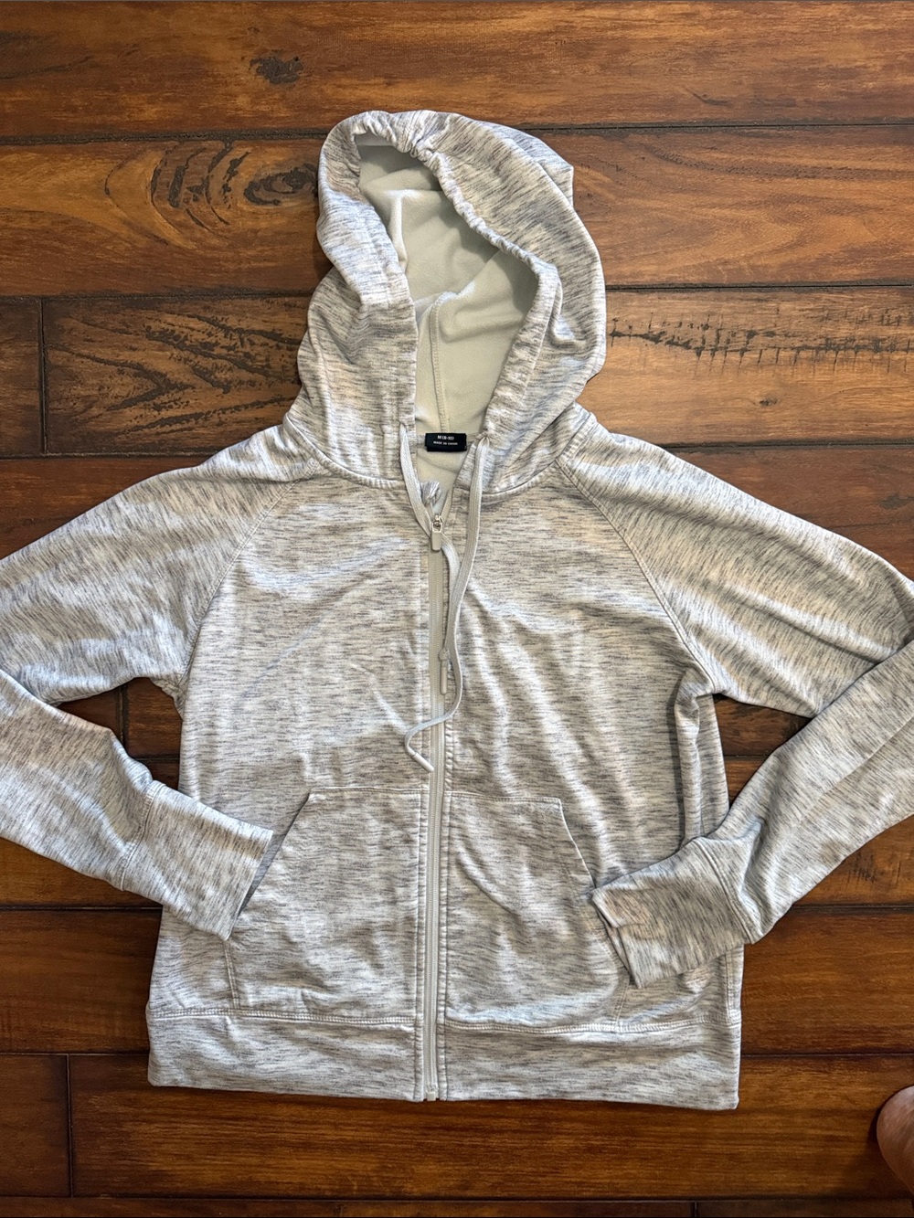 Athletic Works Like New Light Gray Heather Zip-Up Hoodie